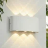 Aplique LED para exterior Lindby Ithan, 3 luces, blanco, 17 cm