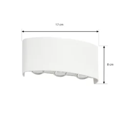Aplique LED para exterior Lindby Ithan, 3 luces, blanco, 17 cm