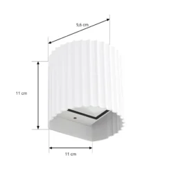 Aplique LED para exterior Lindby Ralino, blanco, 2 luces, IP65