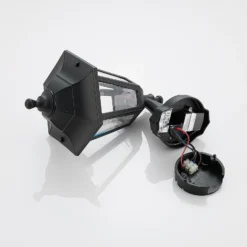 Aplique LED para exterior Lindby Iavo, sensor, negro, farol