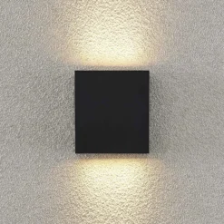 Aplique LED para exterior Lindby Ugar, 13 cm, antracita, arriba/abajo