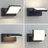 Aplique LED para exterior Lindby Sherin, color antracita, orientable