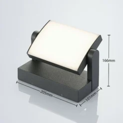 Aplique LED para exterior Lindby Sherin, color antracita, orientable