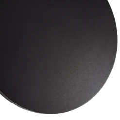 Aplique LED para exterior Lindby Selinel, negro, 23 cm, con número de casa