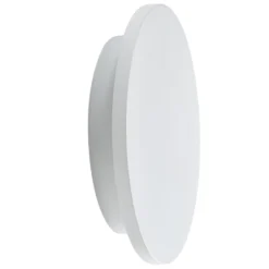 Aplique LED para exterior Lindby Selinel, blanco, Ø 23 cm, número de casa