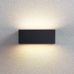 Aplique LED para exterior Lindby Nienke, 23 cm, resistente al agua salada, IP65