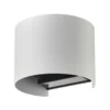 Aplique LED para exterior Lindby Smart Dara, blanco, redondo, CCT RGB, Tuya