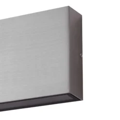 Aplique LED para exterior Lindby Jarte, plateada, metal, 17 cm, IP54