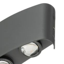 Aplique LED para exterior Lindby Ithan, 3 luces, antracita, 17 cm