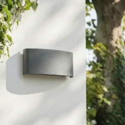 Aplique LED para exterior Lindby Ithan, 3 luces, antracita, 17 cm