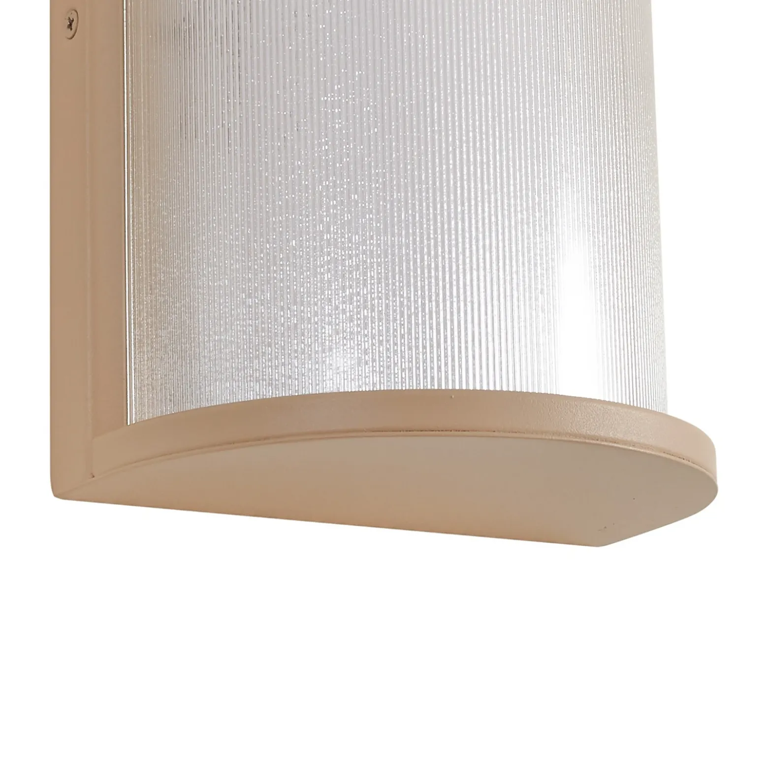 Aplique LED para exterior Lindby Calvik, beige, estriado, IP44