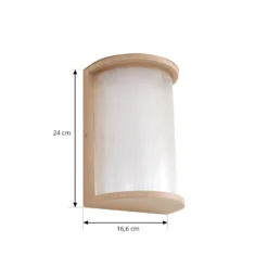 Aplique LED para exterior Lindby Calvik, beige, estriado, IP44