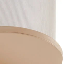 Aplique LED para exterior Lindby Calvik, beige, estriado, IP44