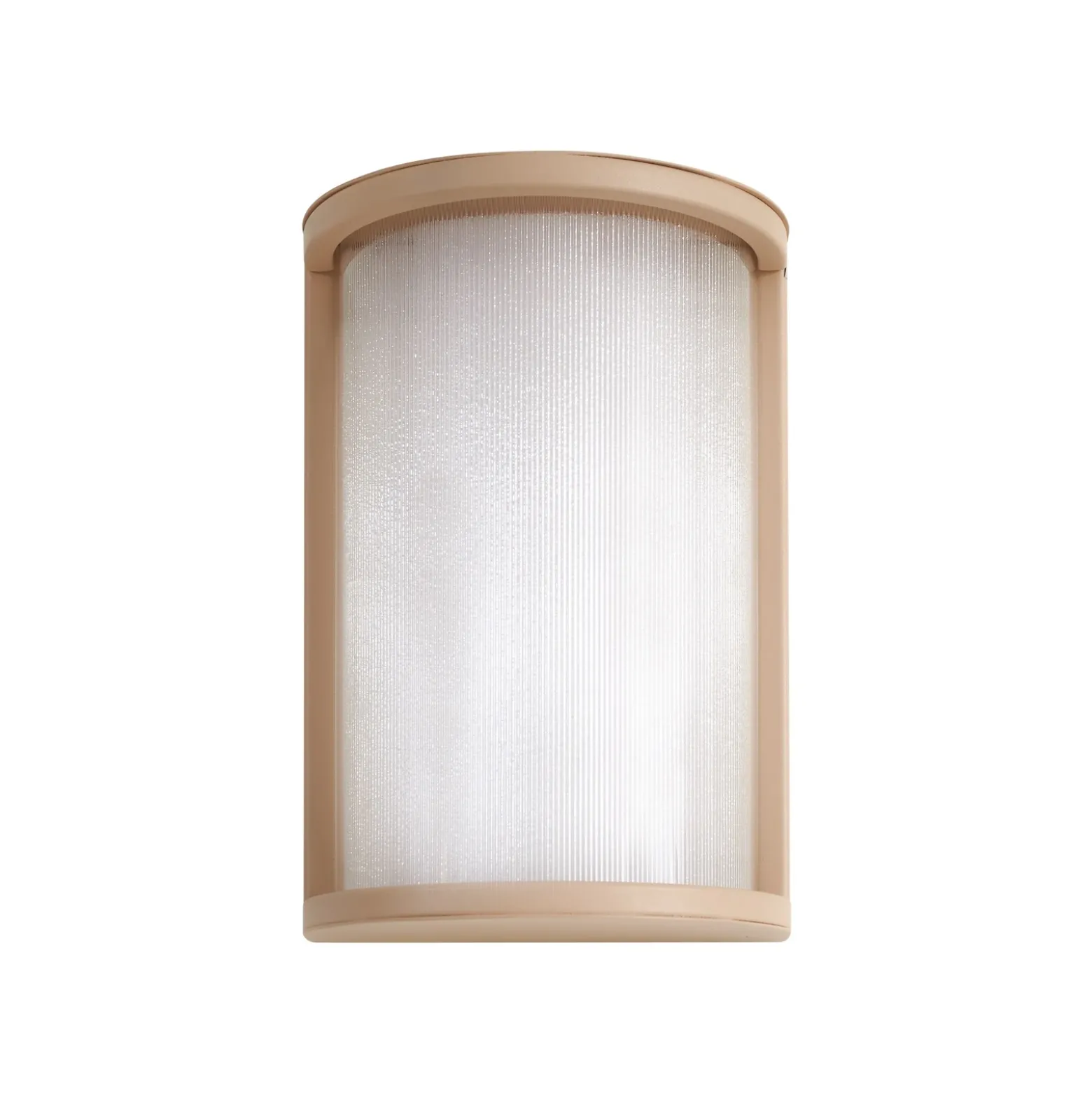 Aplique LED para exterior Lindby Calvik, beige, estriado, IP44