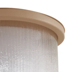 Aplique LED para exterior Lindby Calvik, beige, estriado, IP44