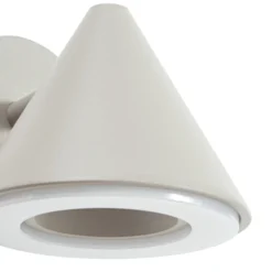 Aplique LED para exterior Lindby Soran, color topo, metal, IP44