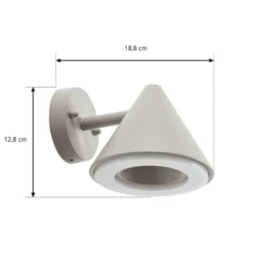 Aplique LED para exterior Lindby Soran, color topo, metal, IP44
