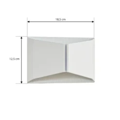 Aplique LED para exterior Lindby Anlira, blanco, Up & down, IP65