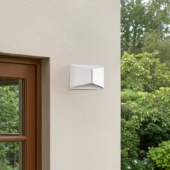 Aplique LED para exterior Lindby Anlira, blanco, Up & down, IP65