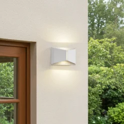 Aplique LED para exterior Lindby Anlira, blanco, Up & down, IP65