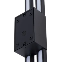 Aplique LED para exterior Lindby «Sakari», negro, aluminio, altura 59 cm
