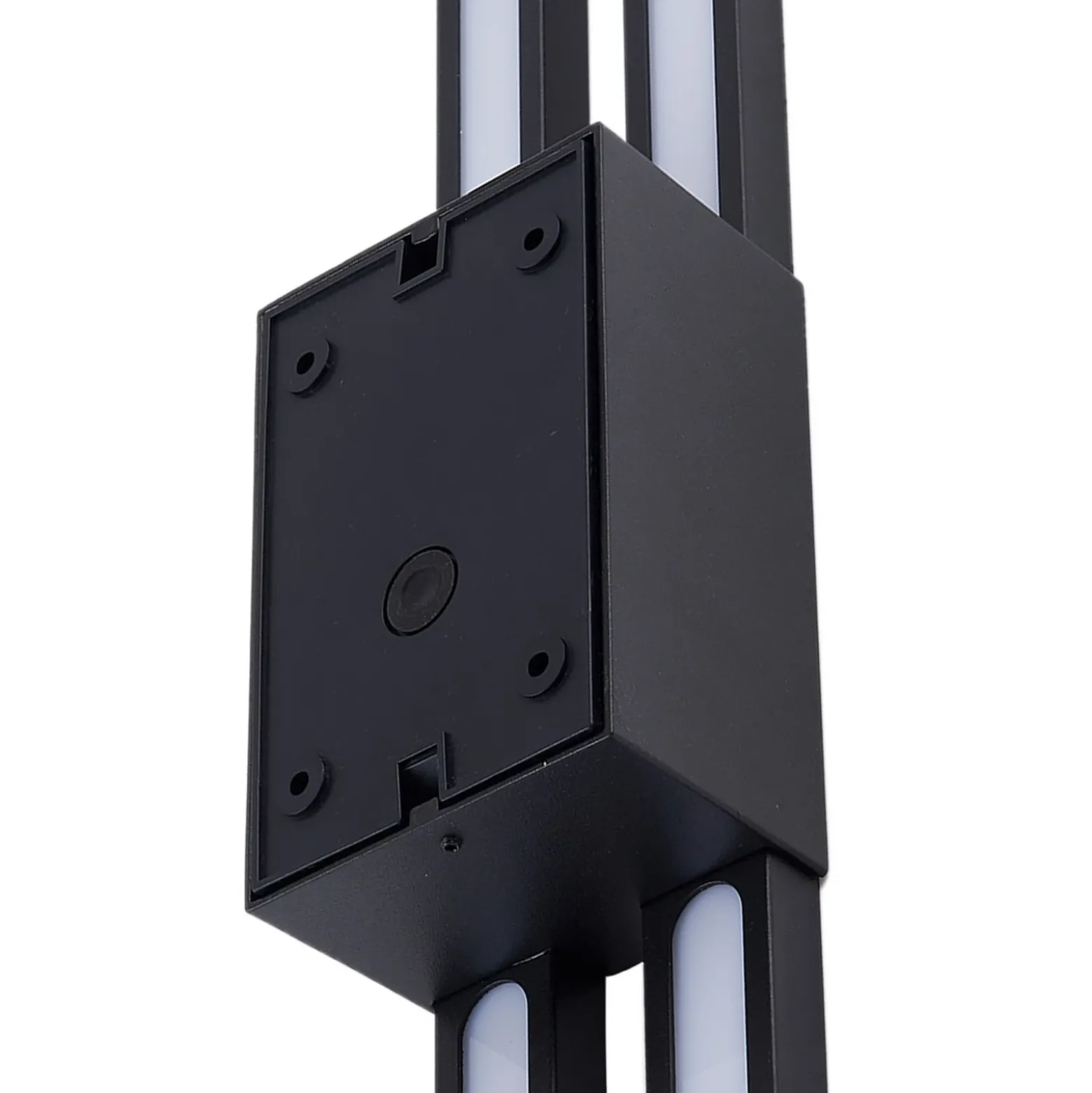 Aplique LED para exterior Lindby «Sakari», negro, aluminio, altura 59 cm
