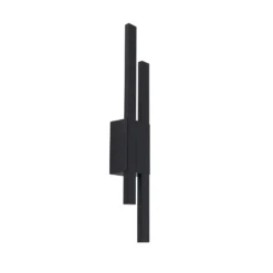 Aplique LED para exterior Lindby «Sakari», negro, aluminio, altura 59 cm