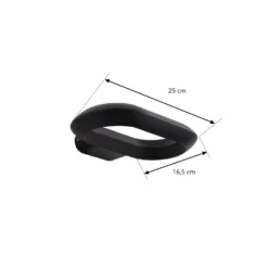 Aplique LED para exterior LOOP de Lucande, negro, IP44, metal