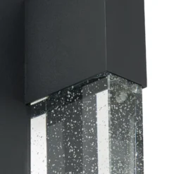 Aplique LED para exterior Lucande Velune, antracita/transparente, 46 cm, CCT
