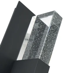 Aplique LED para exterior Lucande Velune, antracita/transparente, 46 cm, CCT