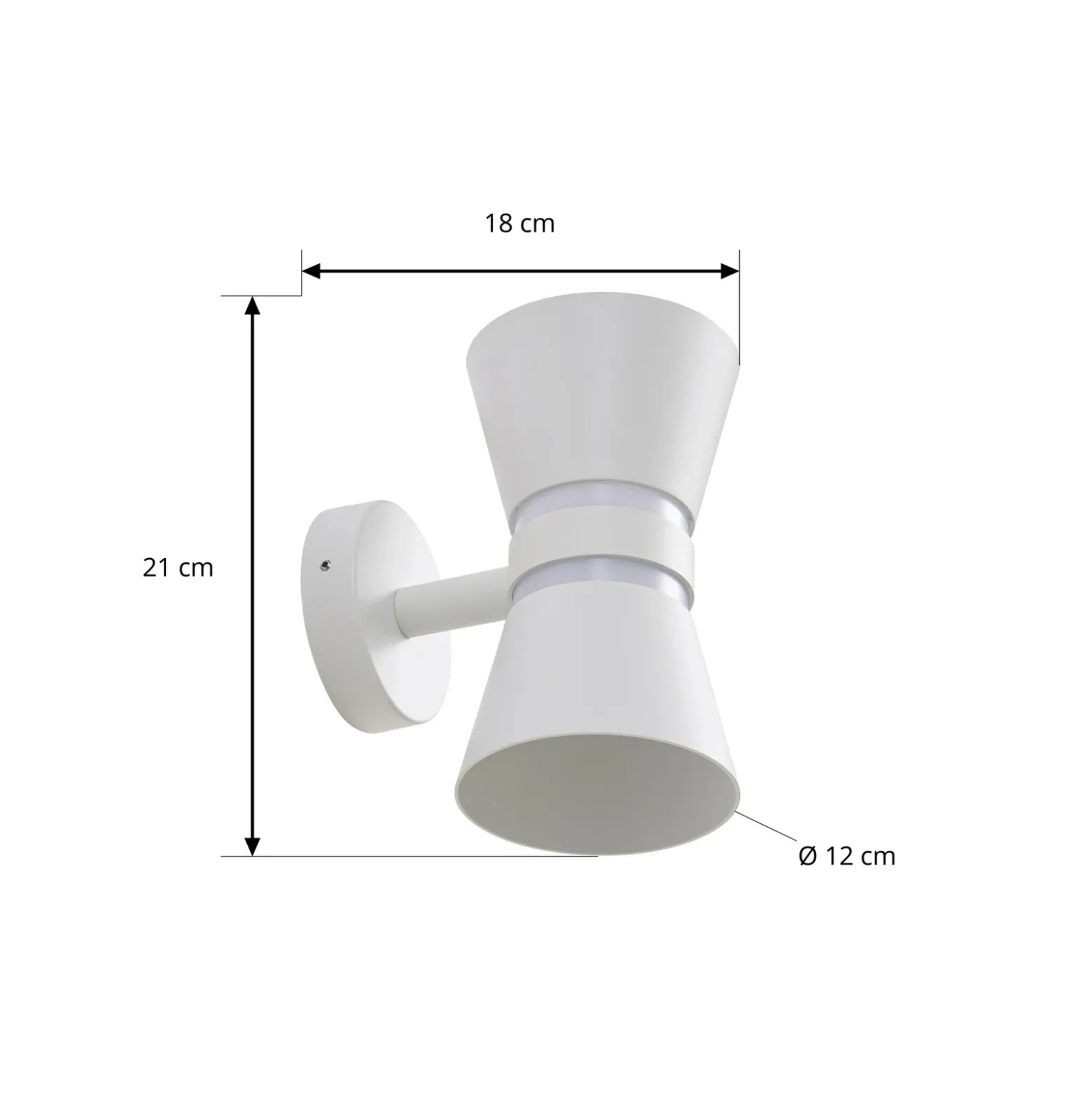Aplique LED para exterior Lucande Meravi, blanca, 2 luces, IP44
