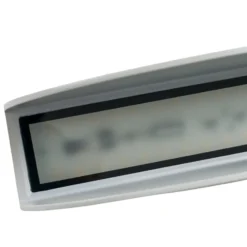 Aplique LED para exterior Lucande Advero, gris claro, con número de casa, CCT