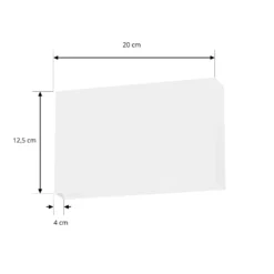 Aplique LED para exterior Lucande Jarte, 20 cm, blanco, IP65
