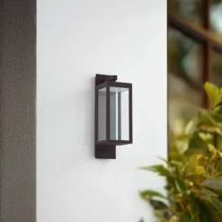 Aplique LED para exterior Lucande «Ferdinand», color óxido, metal, IP54