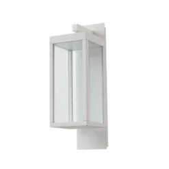 Aplique LED para exterior Lucande «Ferdinand», blanca, de metal, 38 cm