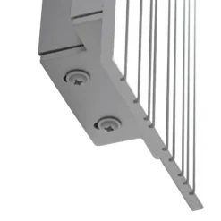 Aplique LED para exterior Lucande Melira, 100 cm de largo, gris claro