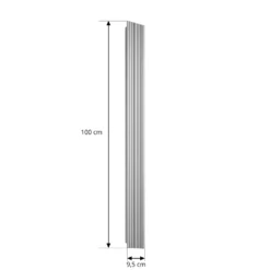 Aplique LED para exterior Lucande Melira, 100 cm de largo, gris claro