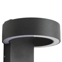 Aplique LED para exterior Lucande Nirella, negra, CCT, IP65