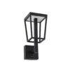 Aplique LED para exterior Lucande Lynx, 35,5 cm, negro, con sensor