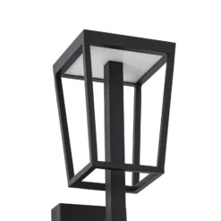 Aplique LED para exterior Lucande Lynx, 35,5 cm, negro, con sensor