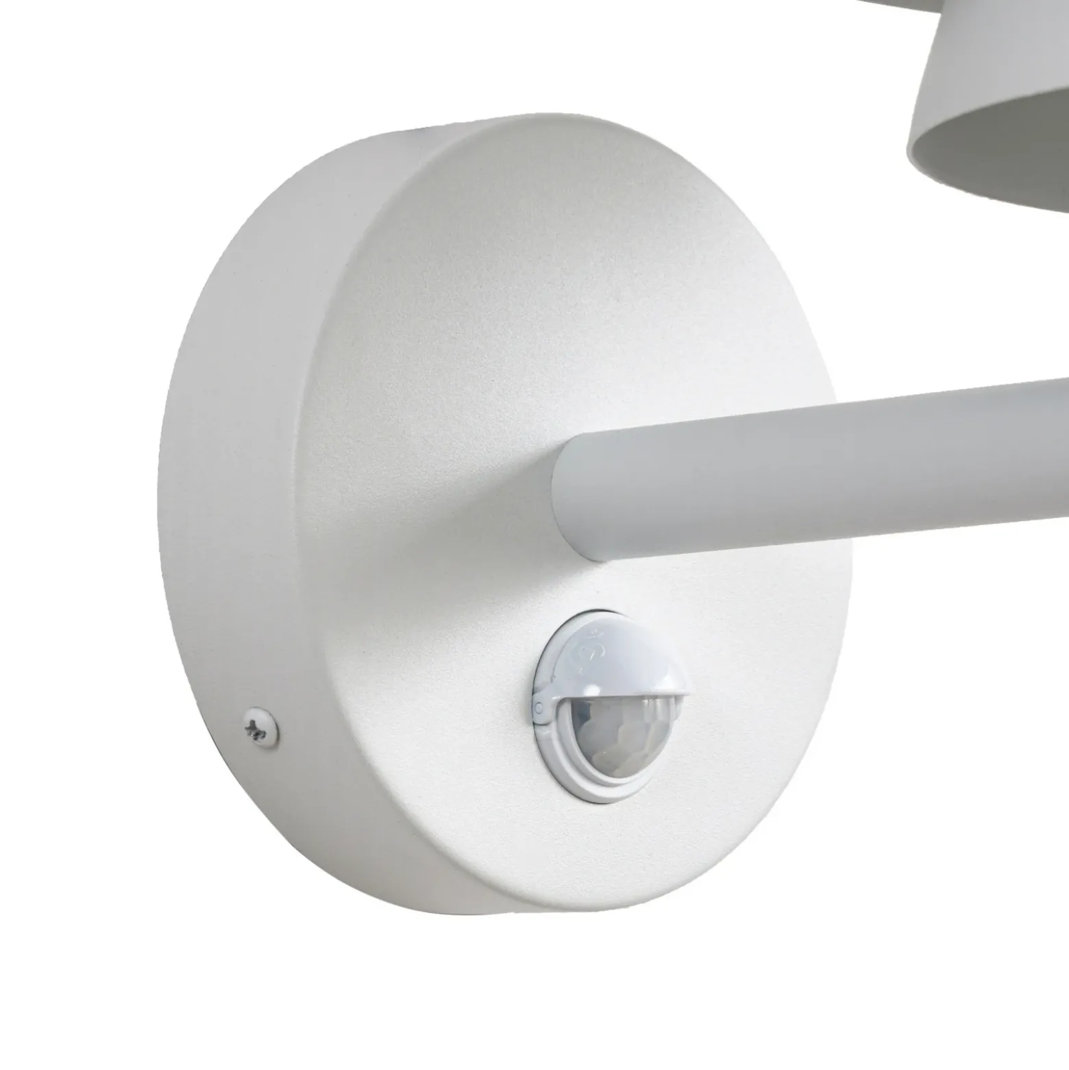 Aplique LED para exterior Lucande Montaro, blanca, IP54, con sensor
