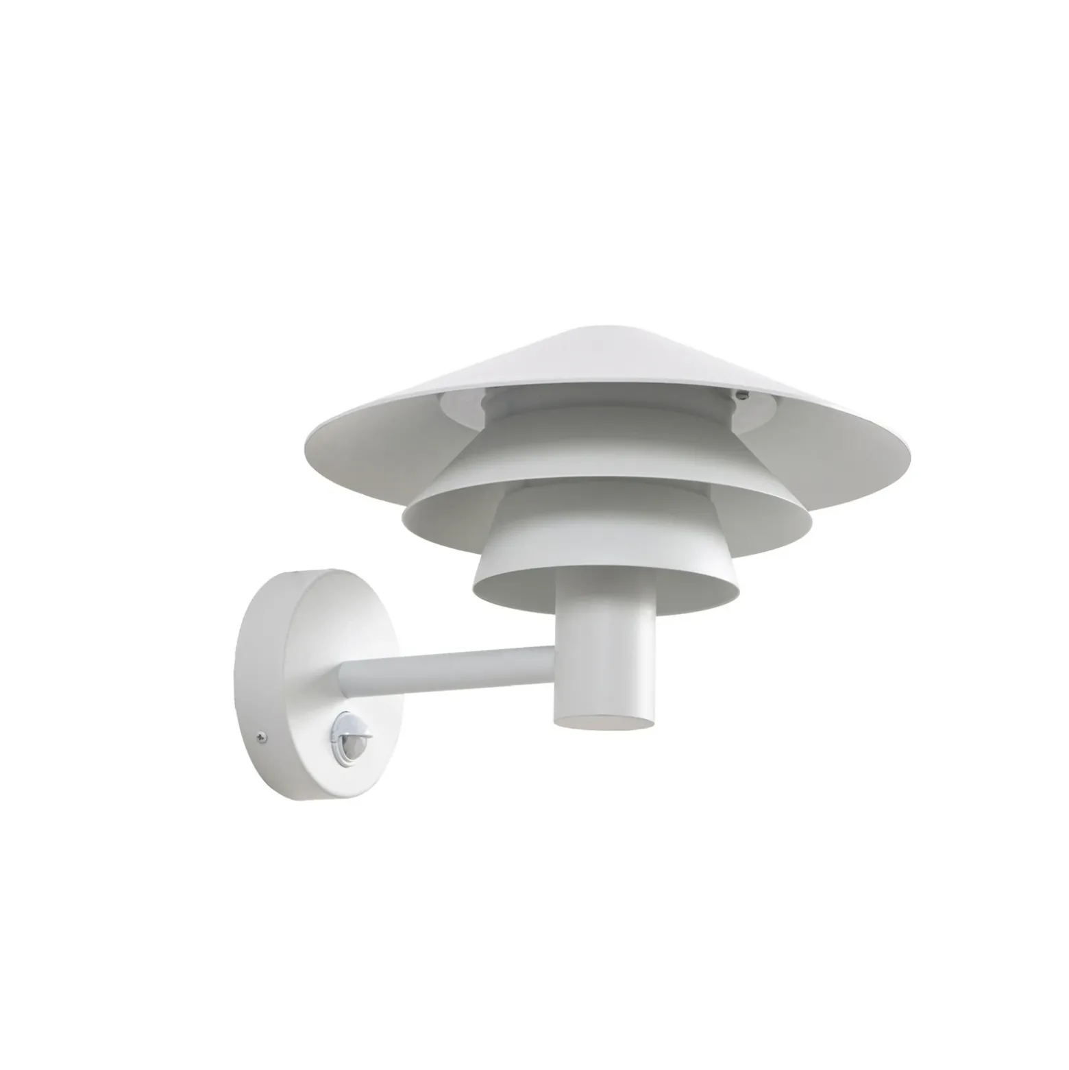 Aplique LED para exterior Lucande Montaro, blanca, IP54, con sensor