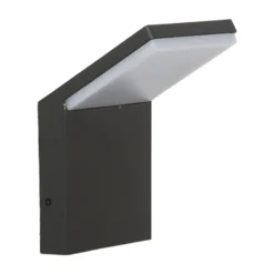 Aplique LED para exterior Lucande Nevio, 17 cm, antracita, aluminio