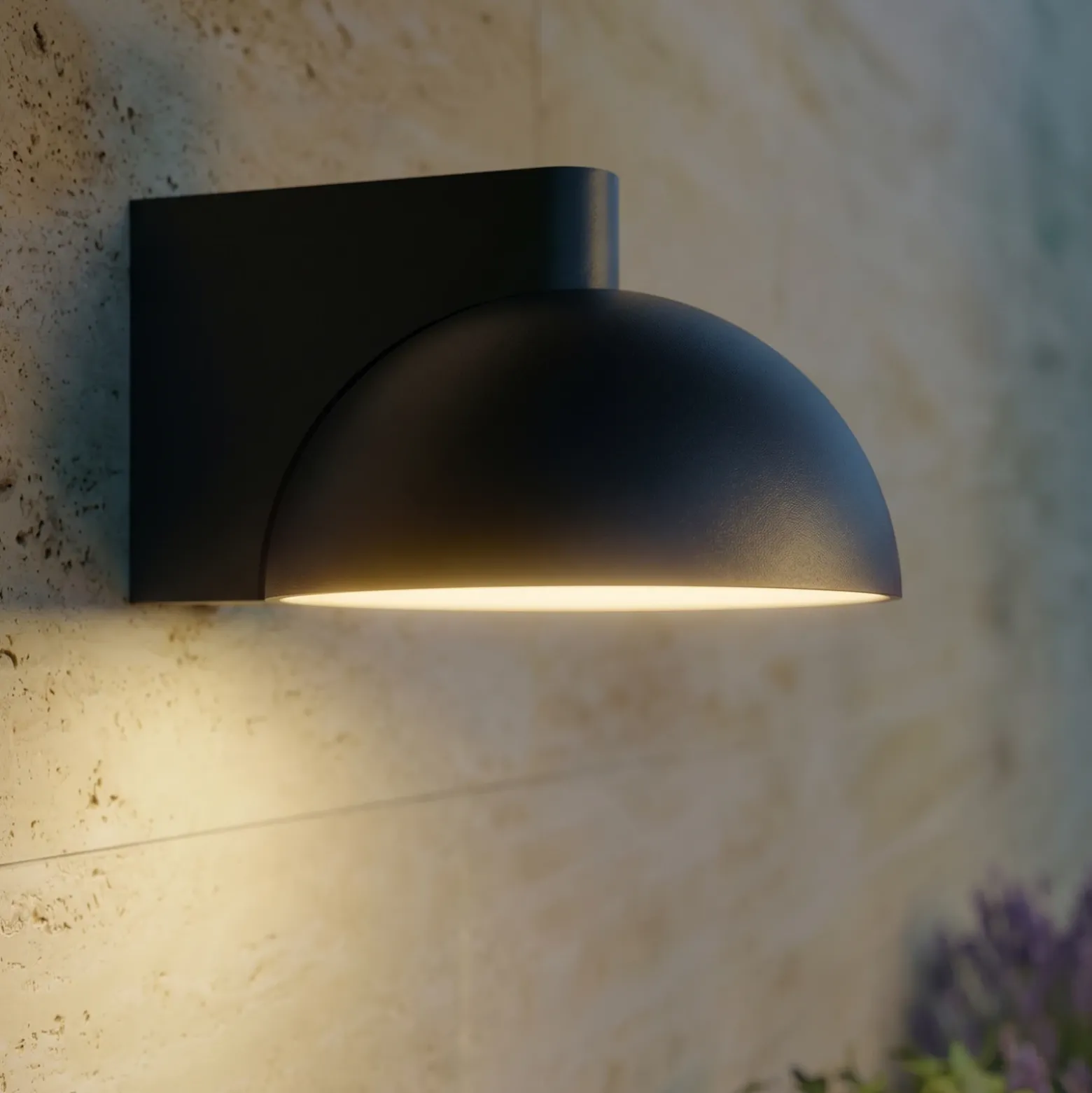 Aplique LED para exterior Lucande Velira, negra, metal, IP54