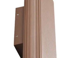 Aplique LED para exterior Lucande Raija, marrón oscuro, altura 40 cm, CCT