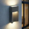 Aplique LED para exterior Lucande Kaholo, negro mate, CCT, IP44