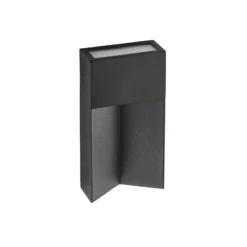 Aplique LED para exterior Lucande Kaholo, negro mate, CCT, IP44