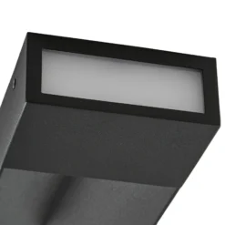 Aplique LED para exterior Lucande Kaholo, negro mate, CCT, IP44