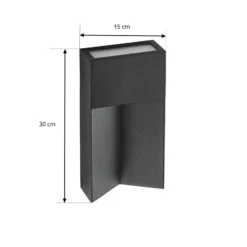 Aplique LED para exterior Lucande Kaholo, negro mate, CCT, IP44