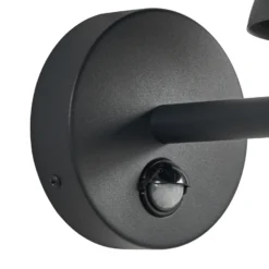 Aplique LED para exterior Lucande Montaro, color antracita, IP54 con sensor